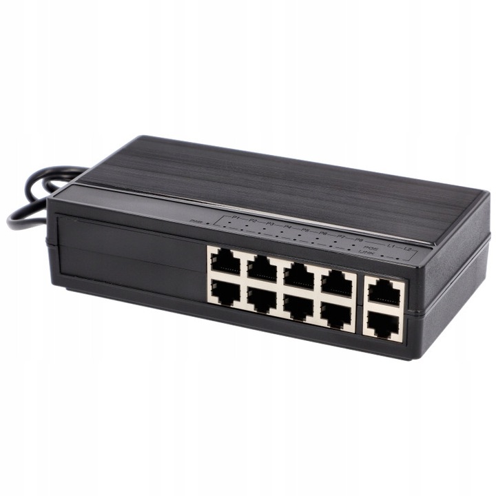 Switch PoE 8 porturi 100Mb 120W 2xRJ45 desktop