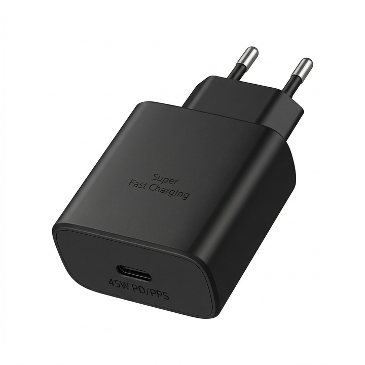 Incarcator Retea Wyred by Monga - Power 45C SFC, 45W, Super Fast Charging, PD/PPS, USB Type-C, Negru