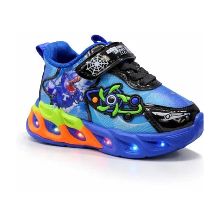 Adidasi cu luminite Dino Super Style, Multicolor