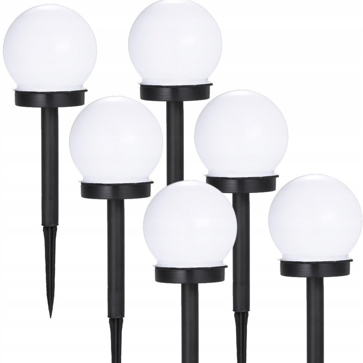 LED szolár lámpa, JohnGreen, 6 darabos készlet, fehér színű, 10cm