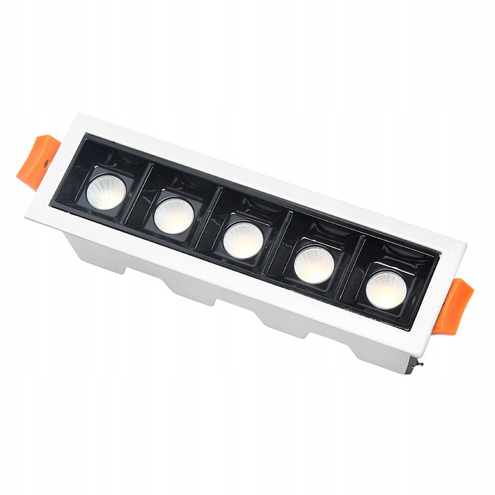 Syntron vékony LED lineáris lámpatest, 10W, fekete-fehér, 14,5x4,8x4,5cm, meleg fény 3000K