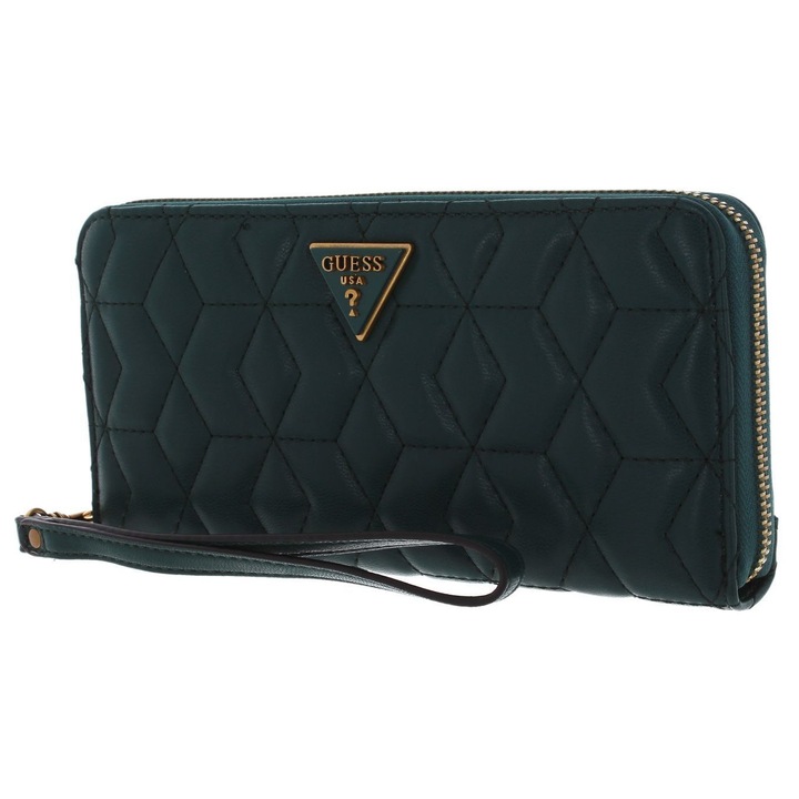 Guess, Elenia, Текстилен портфейл, SLG Голям цип, Горски, За жени