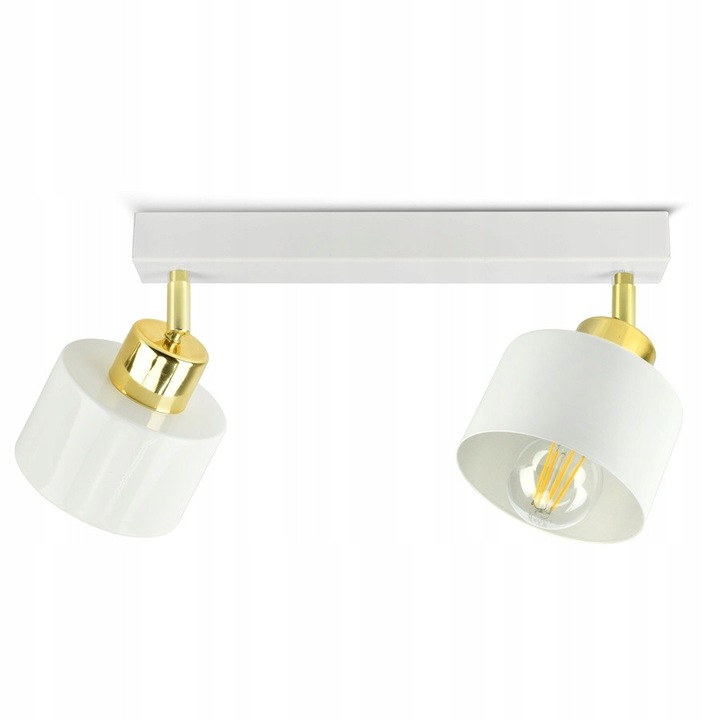 Lampa plafoniera Luxolar, alb-aurie, 12cm, E27, set complet