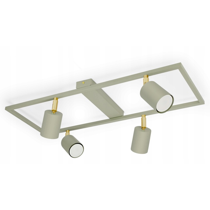 Плафон Luxolar 4xGU10, масленозелен, златист, подвижен