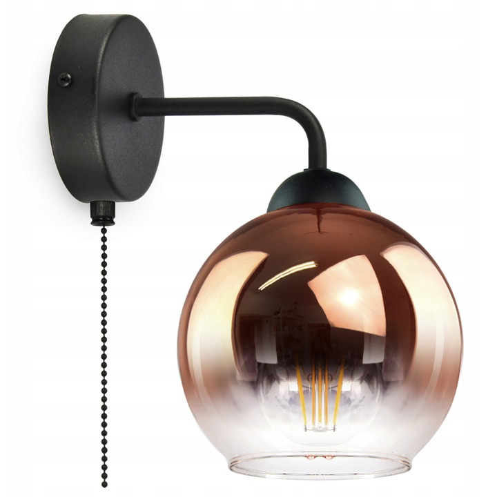Lampa Luxolar, átlátszó, 15cm, láncos kapcsolóval, teljesen összeszerelve