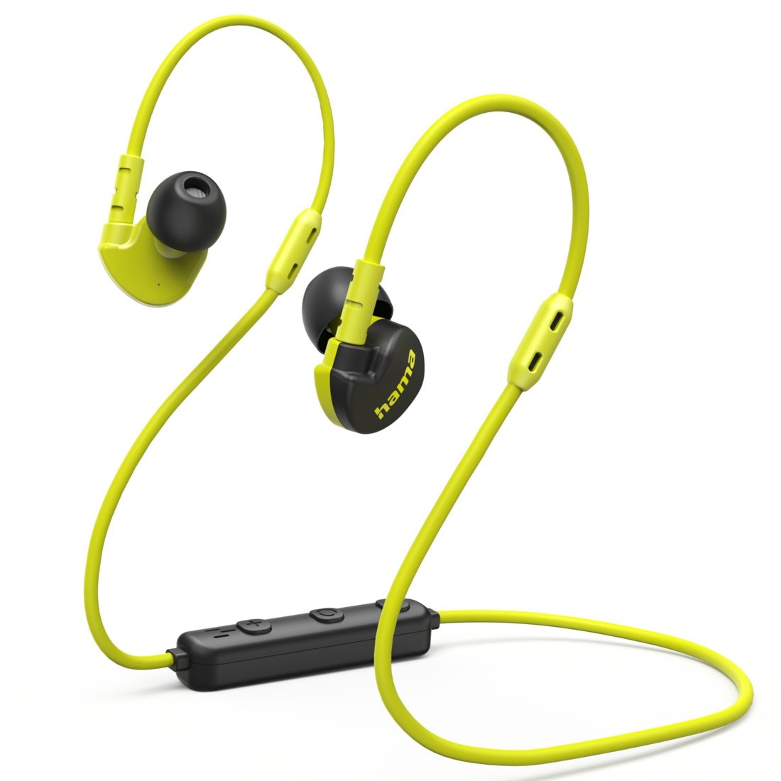 Casti cu fir Hama Freedom, sport, rezistente la apa, microfon, negru/galben
