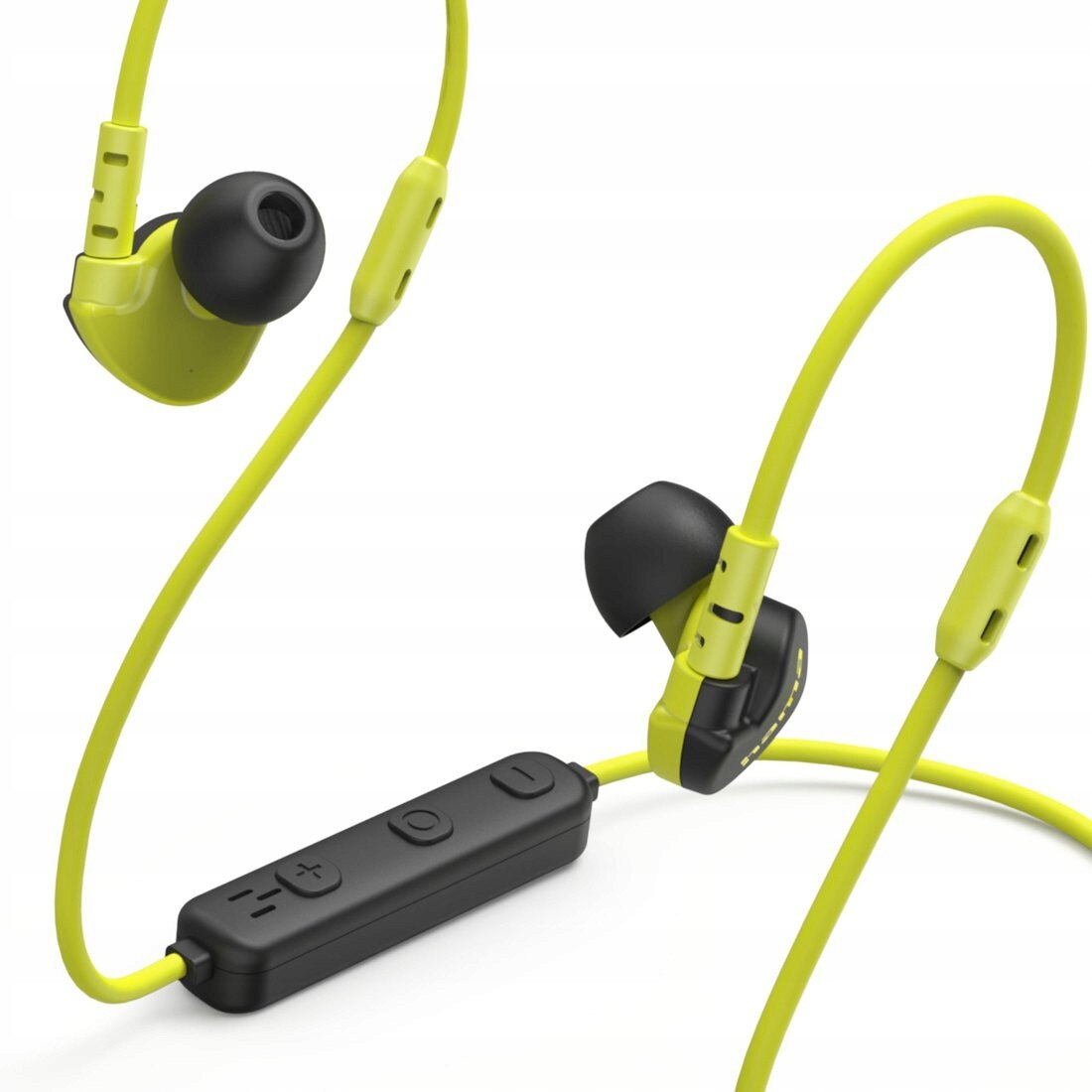 Casti cu fir Hama Freedom, sport, rezistente la apa, microfon, negru/galben