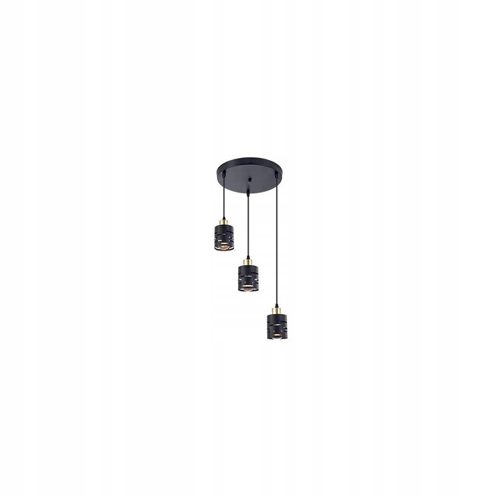 Lustra Masterled, 3x E27, stil loft, neagra