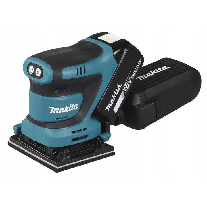 Slefuitor oscilational Makita DBO480RTJ, 18V, 2x5Ah, 112x102mm, set cu valiza