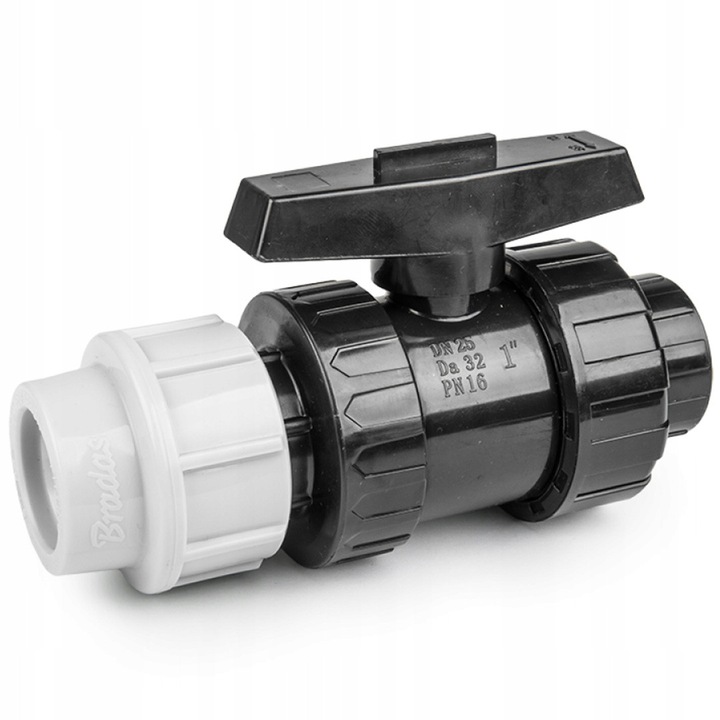 Robinet PE Bradas DSRA16V50F64 50 mm, PN16, gri/negru, 1 bucata