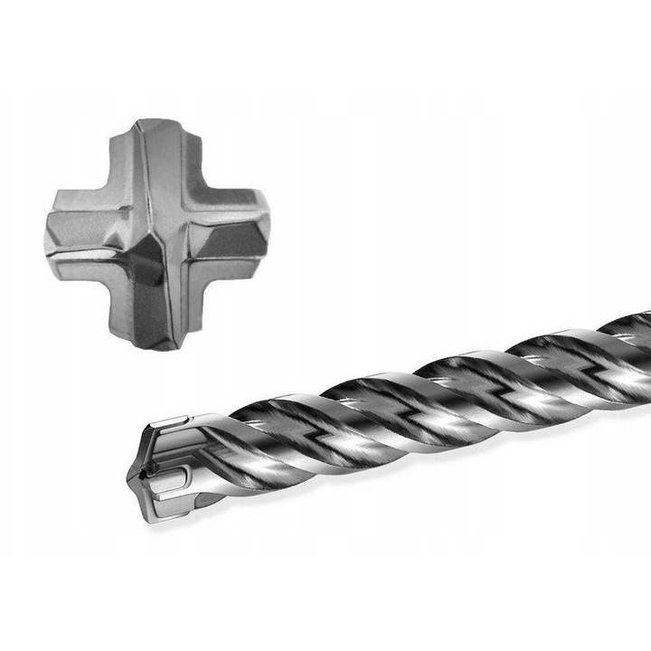 Set burghie Makita Nemesis 2 SDS-Plus 24x250mm, 4 taisuri, 4 spirale