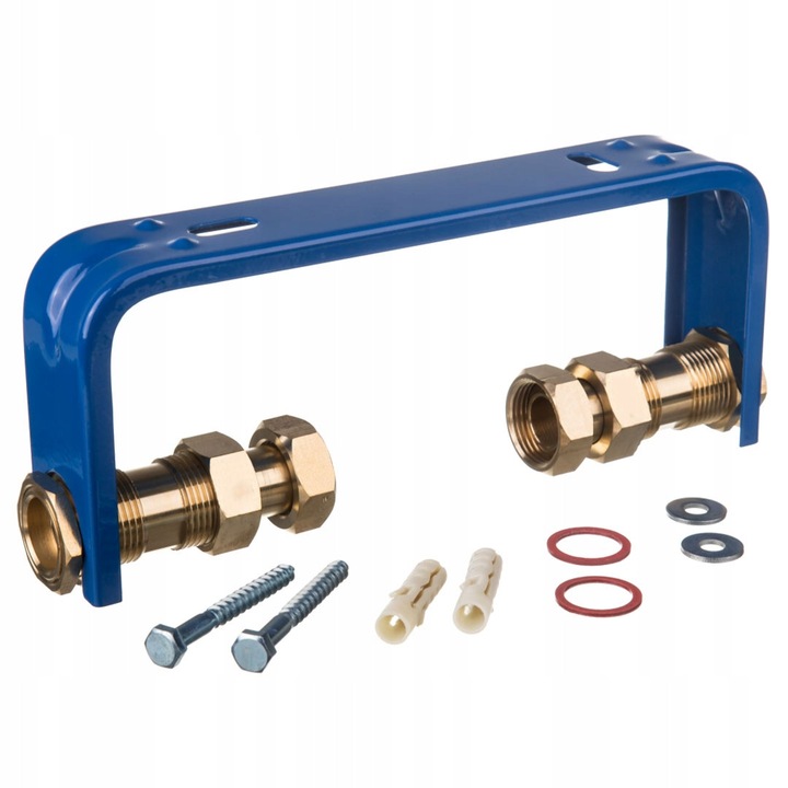 Konsola montaj pentru wodomierz 3/4" DN20, AQUER, albastra, 40x300x100mm, set complet