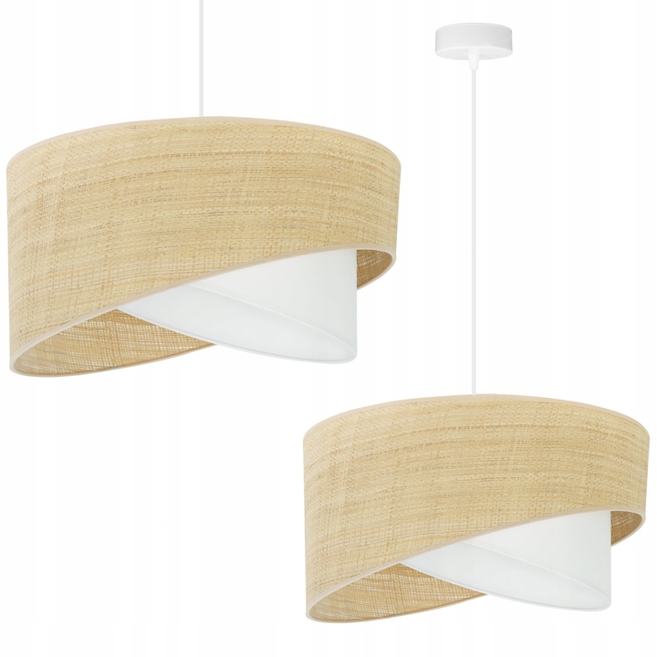 Lustra Light Home Rattan, bej, 45x100cm, stil boho-japandi