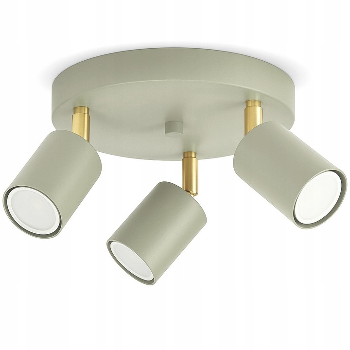 Плафон Luxolar 3xGU10, златен, подвижен, за детска стая