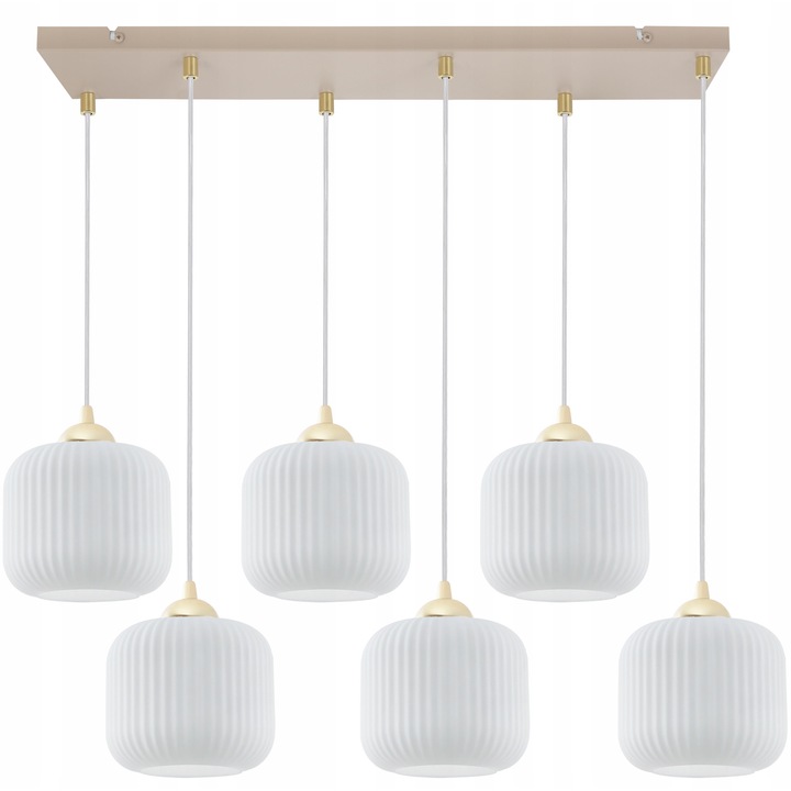 Lustru, Light Home, model RIFFLE, bej si auriu, 15x100cm