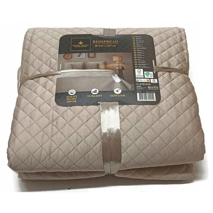Narzuta HOTEL ROYAL PREMIUM 240x220cm, poliester, multicolor, pentru pat mare