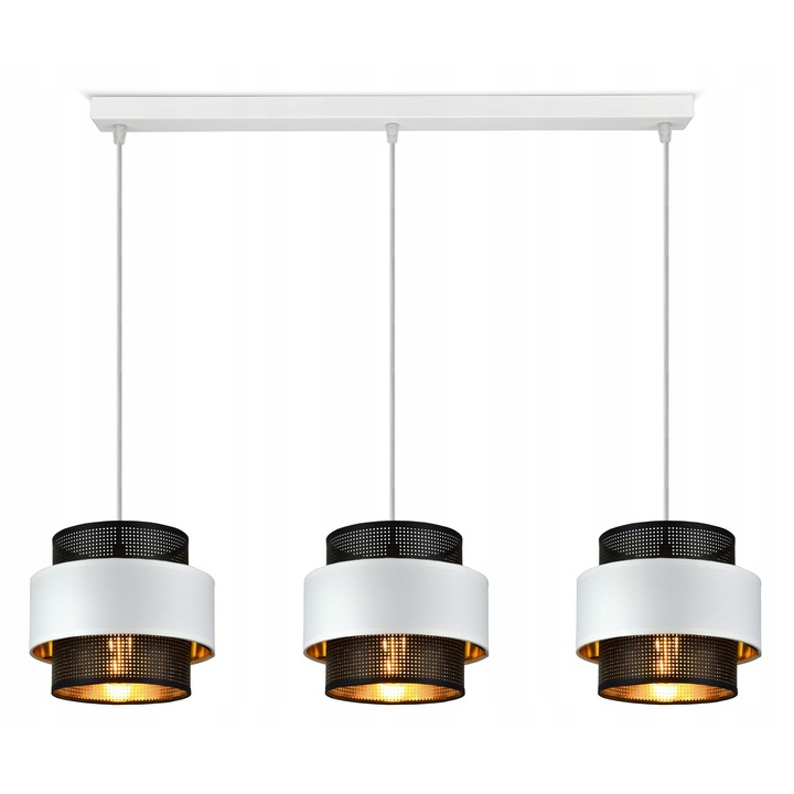 Lampa suspendata GLAMOUR, alb, 20x17cm, set complet