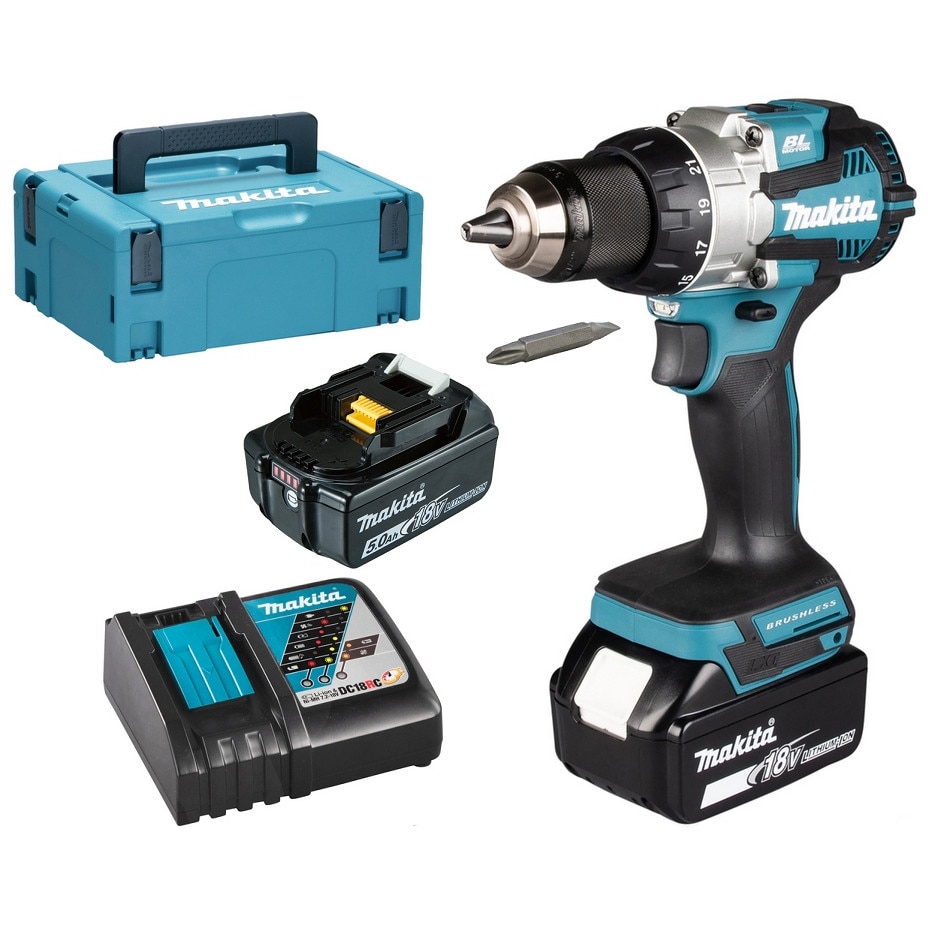 Set 2 scule MAKITA masina de gaurit cu percutie DHP486Z, 18V