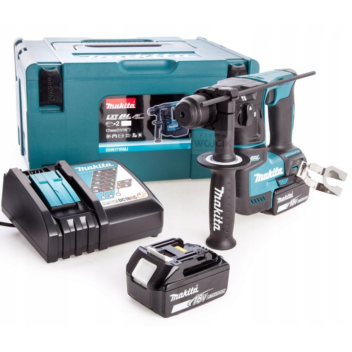 Rotopercutor Makita DHR171, 18V, 2 moduri, 2x3Ah, cu waliza MakPac