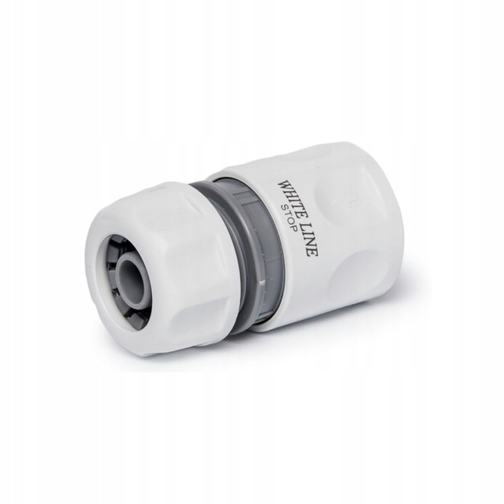 Gyorscsatlakozó kerti tömlőhöz 1/2" Bradas White Line WL-2140 STOP funkcióval, 25 darabos készlet, fehér-szürke