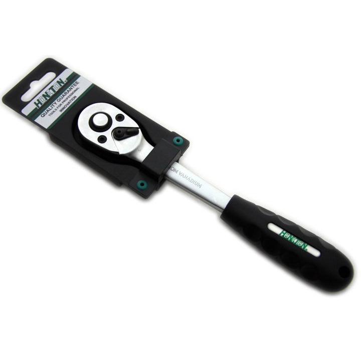 Cheie cu clichet 1/2'' Honiton, 250mm, 45 dinti, crom vanadiu