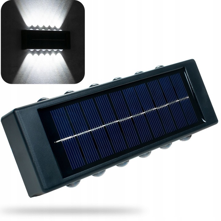 Decorya napelemes lámpa, 2x szett, IP55, 6500K, 15,3x6x2,5cm