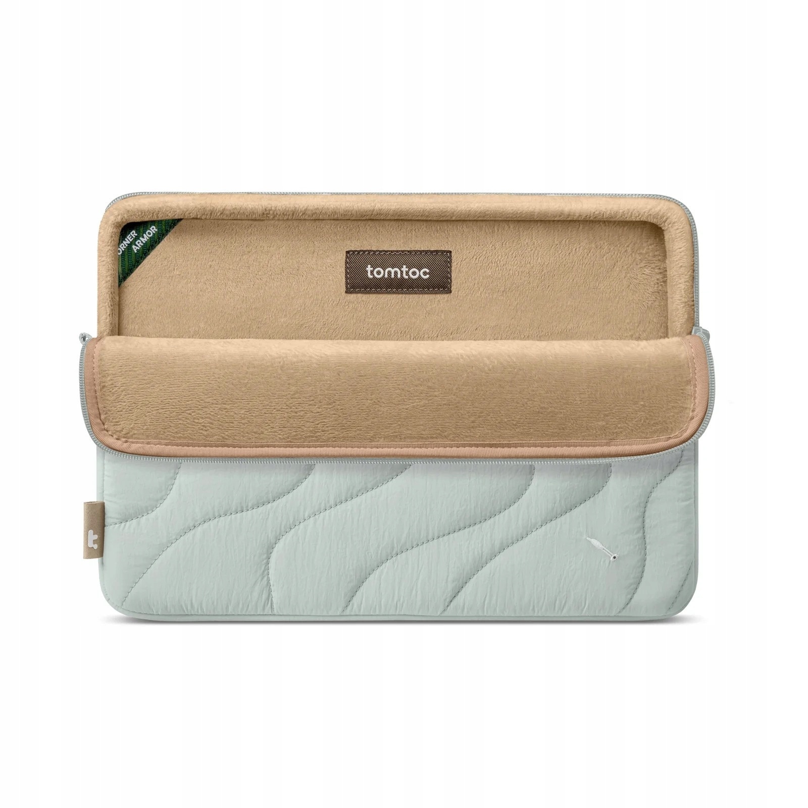 Husa laptop Tomtoc Terra-A27, 15", culoare Lakeshore, dimensiuni 40x27x3.5cm, material reciclat