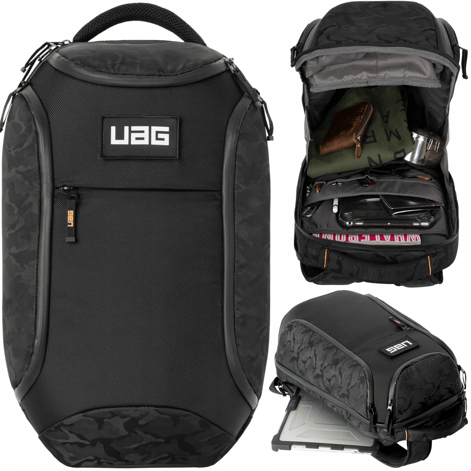 Rucsac laptop 16" Urban Armor Gear 24L, negru, impermeabil, dimensiuni 20,32x55,88x33,02cm