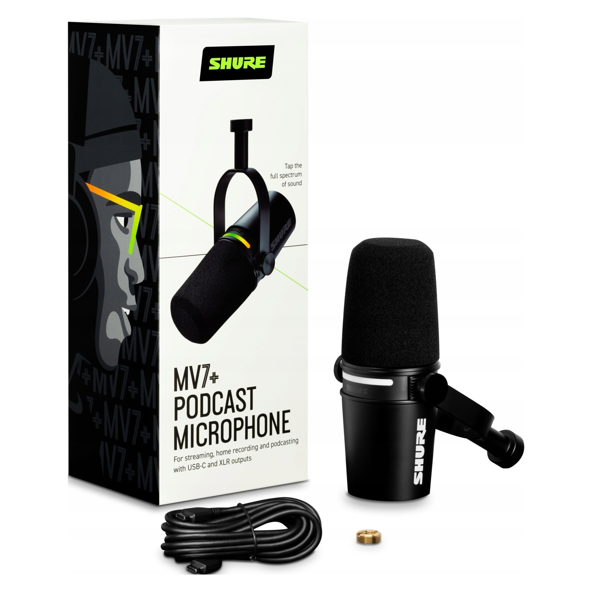 Microfon Dinamic Profesional Shure MV7X XLR, pentru Podcasting