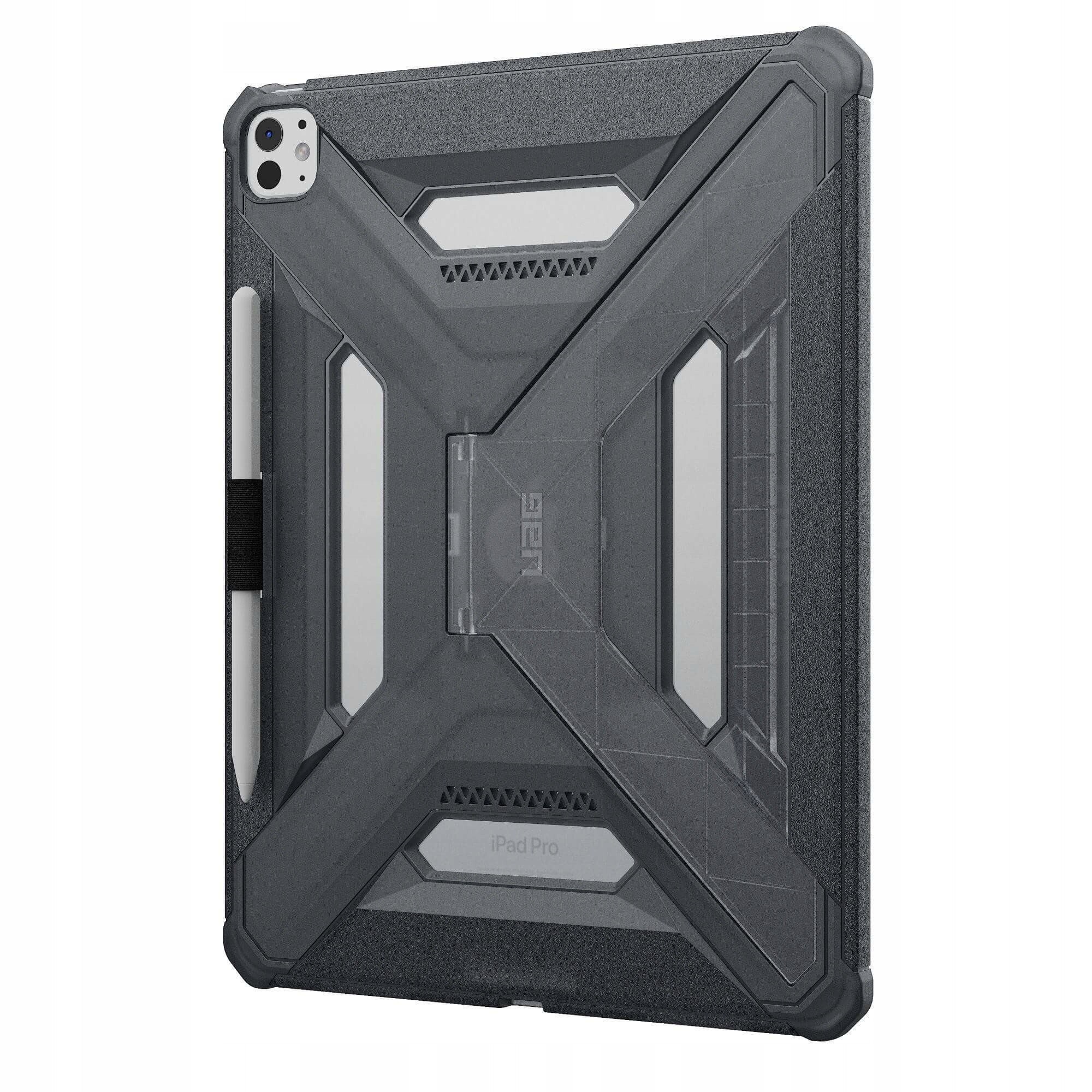 Husa tableta Urban Armor Gear Scout+ pentru iPad Pro 13", gri, cu suport