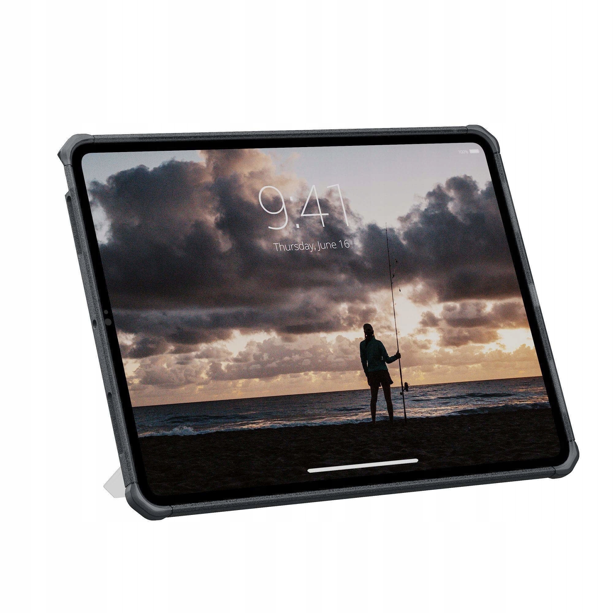 Husa tableta Urban Armor Gear Scout+ pentru iPad Pro 13", gri, cu suport