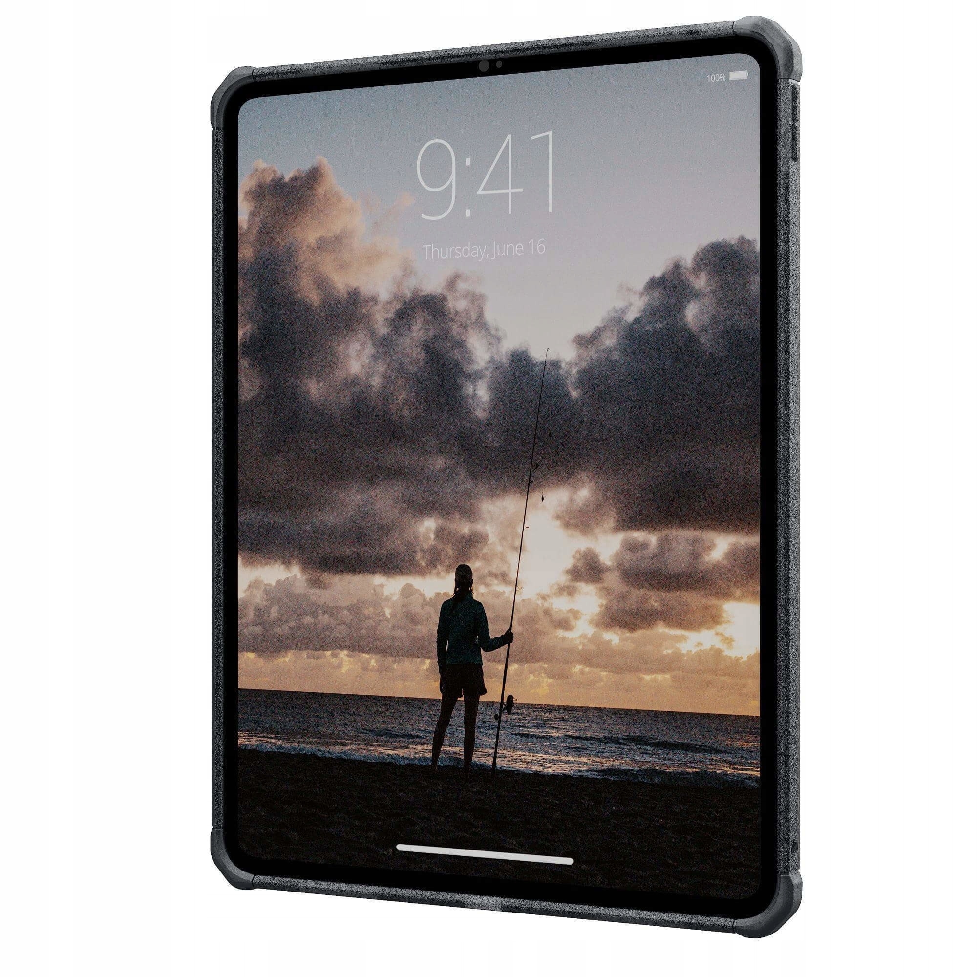 Husa tableta Urban Armor Gear Scout+ pentru iPad Pro 13", gri, cu suport