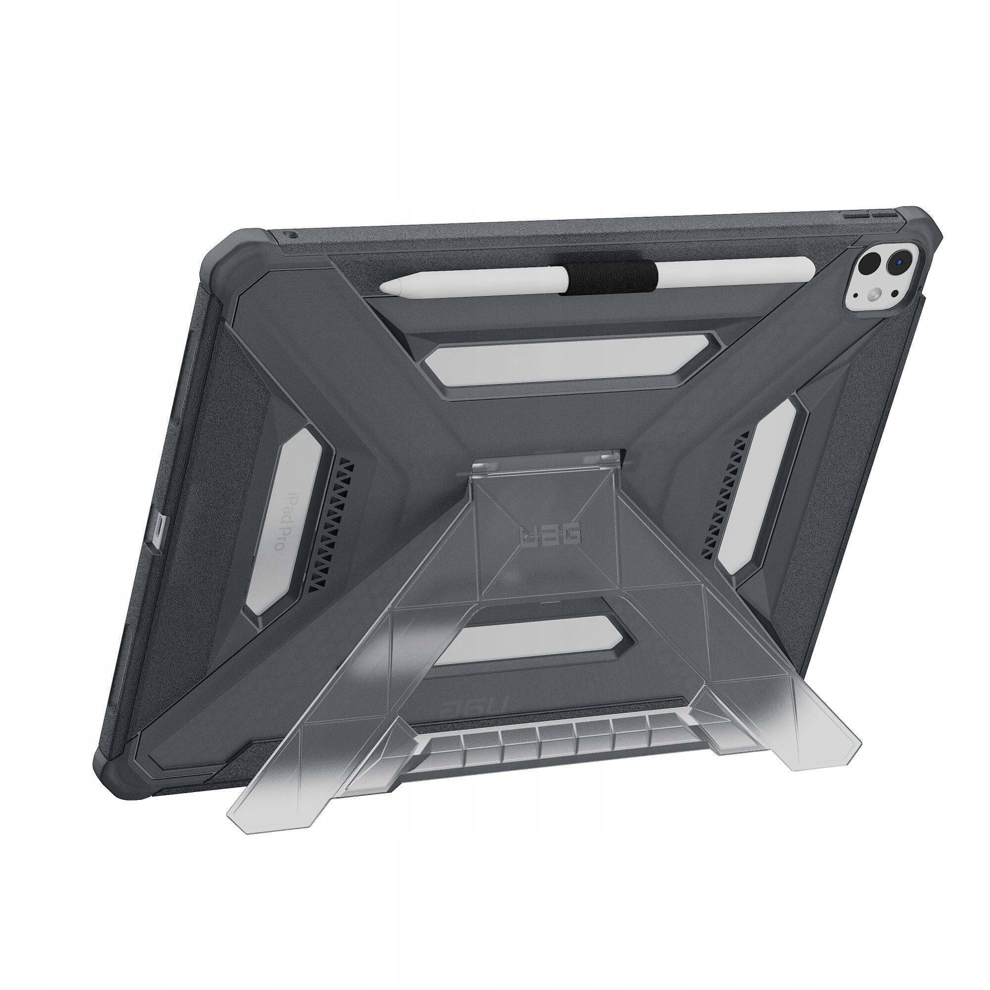 Husa tableta Urban Armor Gear Scout+ pentru iPad Pro 13", gri, cu suport