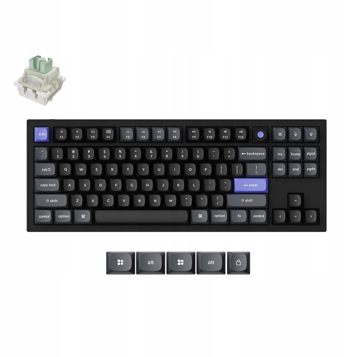 Tastatura mecanica Keychron Q3 HE 8K, neagra, cablata