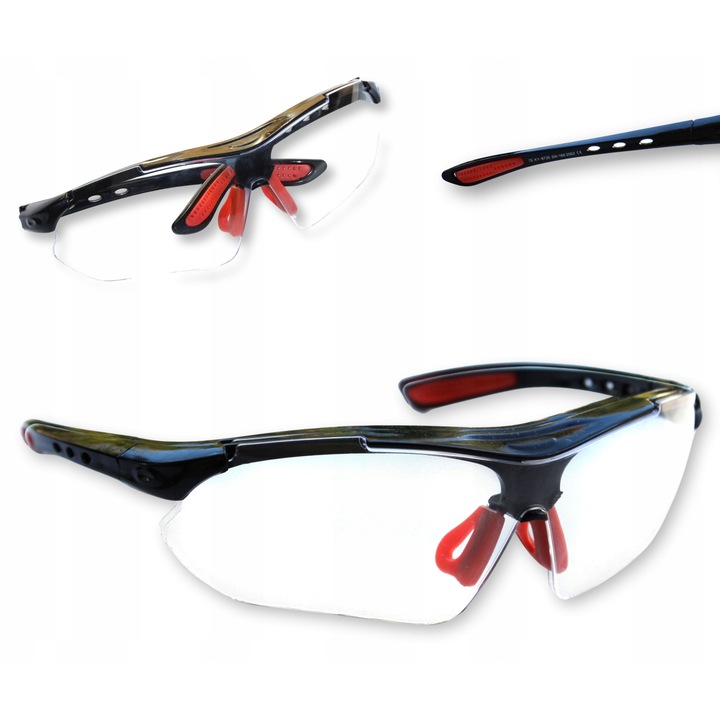 Set 12 x Ochelari de protectie, incolor, protectie impotriva stropilor, BHP