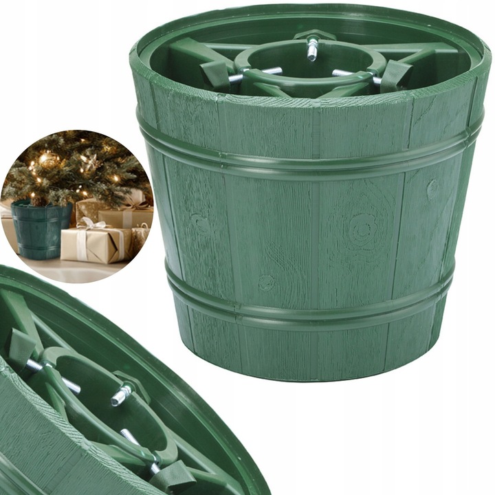 Stojak pentru brad, DIKEL, pentru brad de 2,5m, stabil, din plastic, 22-29,5cm x 25,5cm