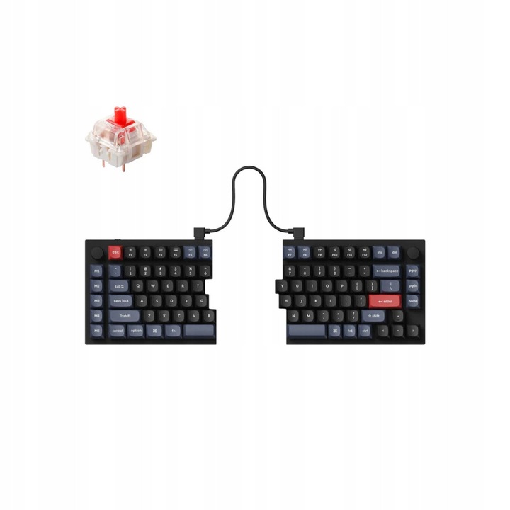 Tastatura mecanica Keychron Q11, Gateron Pro Red, split