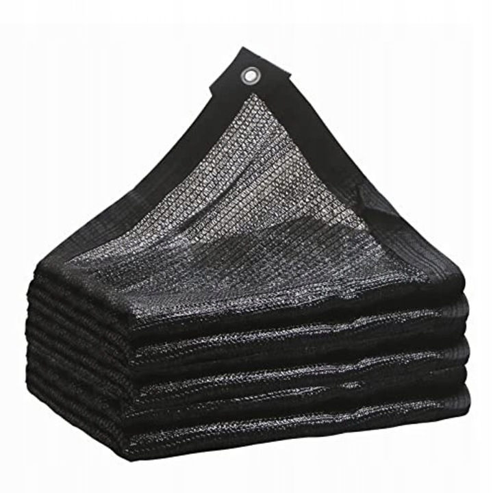 Zagau de soare dreptunghiular 2x4m, negru, material poliester