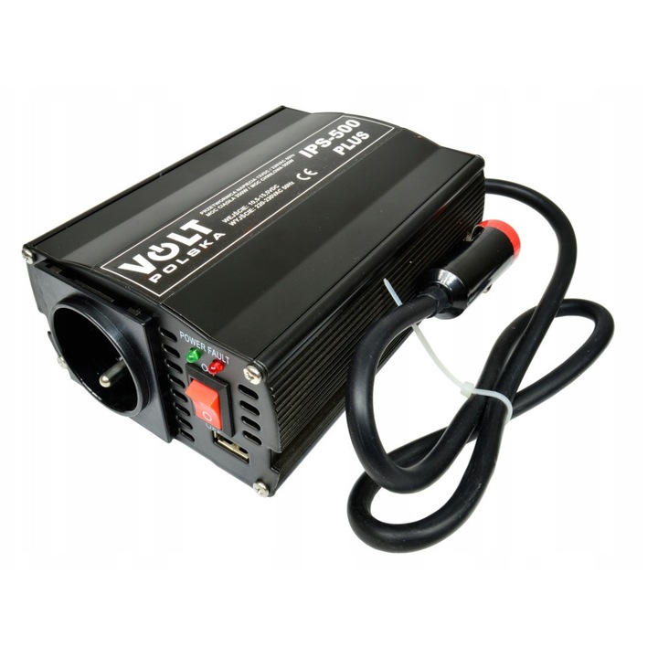 Volt 350x500W 12V-230V módosított szinuszos inverter 19.4x10.2x5.3cm
