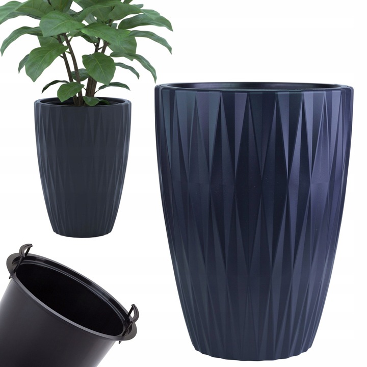 Ghiveci rotund DIKEL 30cm, inalt cu inlocuitor