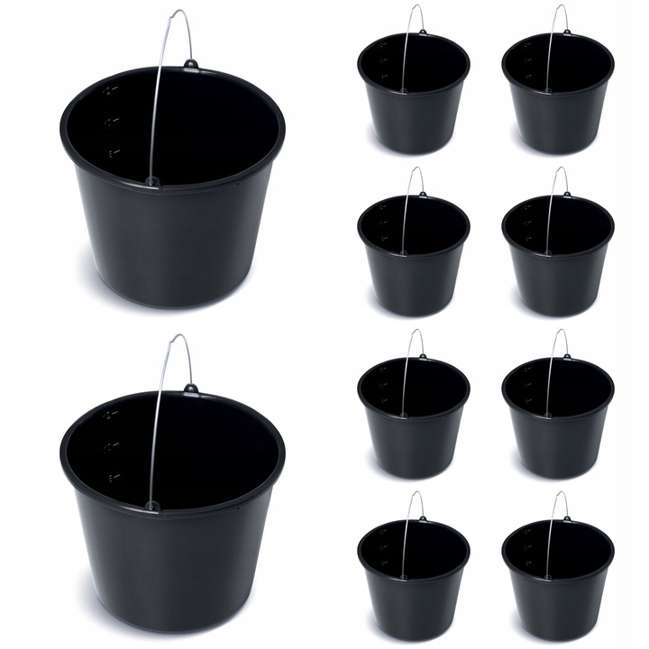Комплект 10x кофи за строителство 12л, DIKEL, пластмаса, 24см x 31см