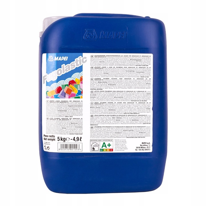Mapei Fugolastic 5kg fugázó adalék, javító emulzió Keracolorhoz, fugázáshoz használható, vízálló, hőmérséklet +5C és +35C között