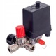 Reductor cu intrerupator de presiune pentru compresor, 2 rapid conectori, 12 bar, 24V
