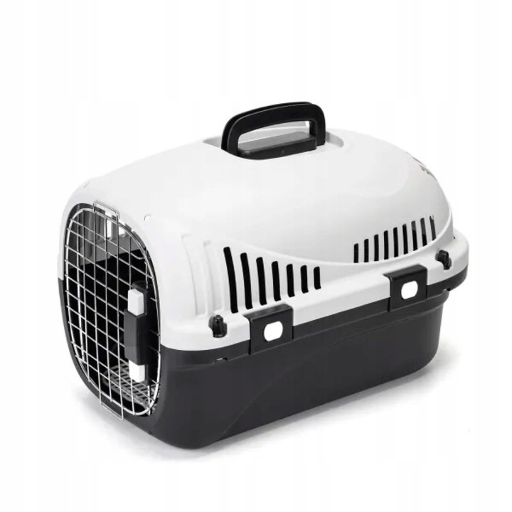 Transporter pentru animale Nobleza, gri si negru, 48x32x32cm, capacitate 7kg