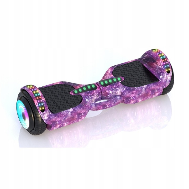 Hoverboard electric Gordon, roti mari, LED, Bluetooth, violet, 60x17,5x18cm
