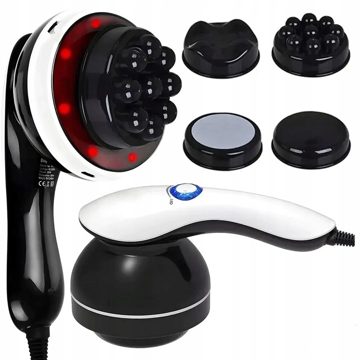 5 az 1-ben cellulitmasszírozó, 4 cserélhető fej, 21x14x10cm, többszínű