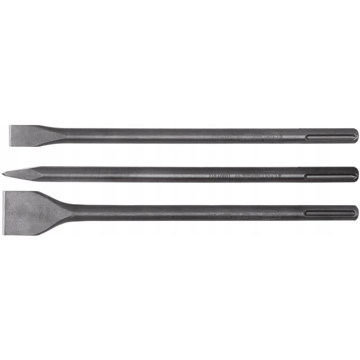 Set dalti Rennsteig SDS max, 3 piese, 400 mm, diverse tipuri, otel de calitate