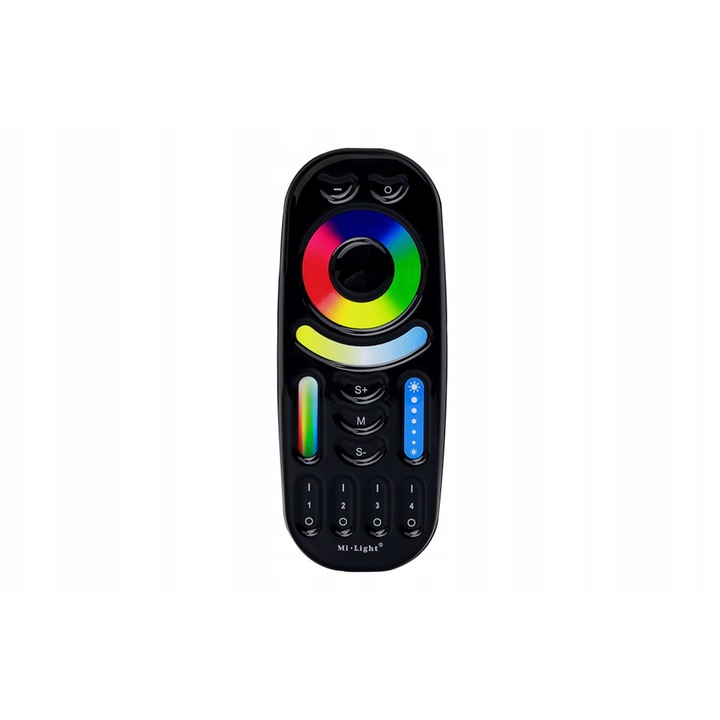 Telecomanda Mi-Light FUT092 4 zone RGB+CCT, negru, 138x56x38mm