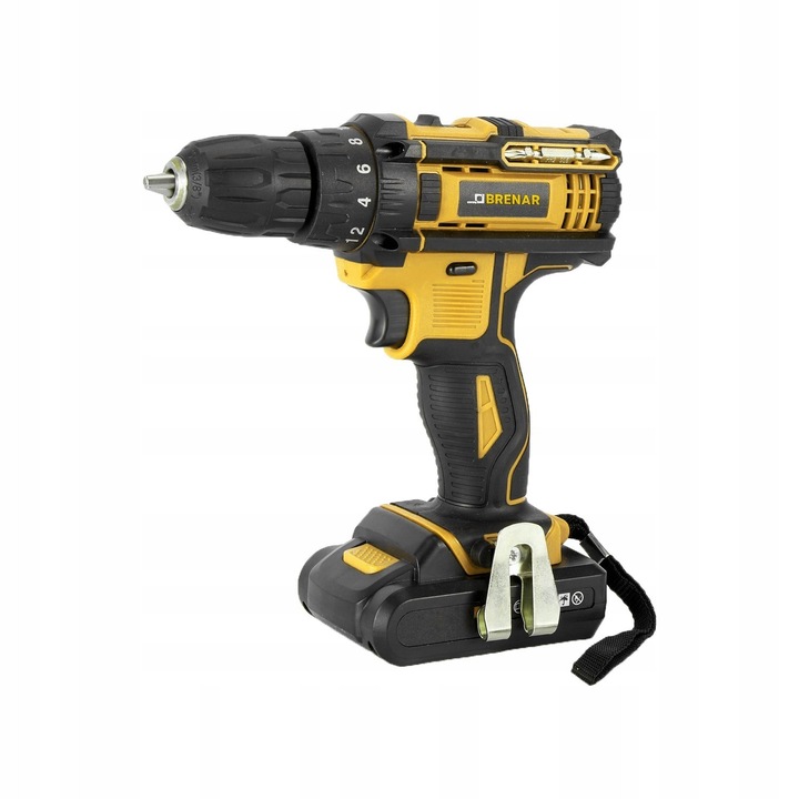 Masina de gaurit si insurubat Brenar 18V, 2 acumulatori 2,0Ah, 30Nm, cu LED, 1,6kg