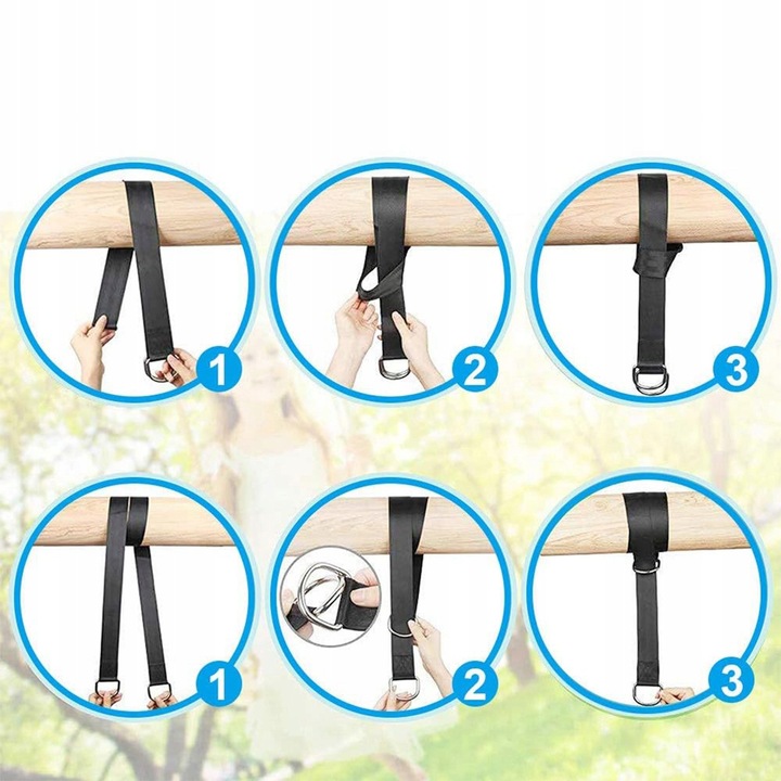 Детска люлка, 2м, платформа, 150кг, многоцветна